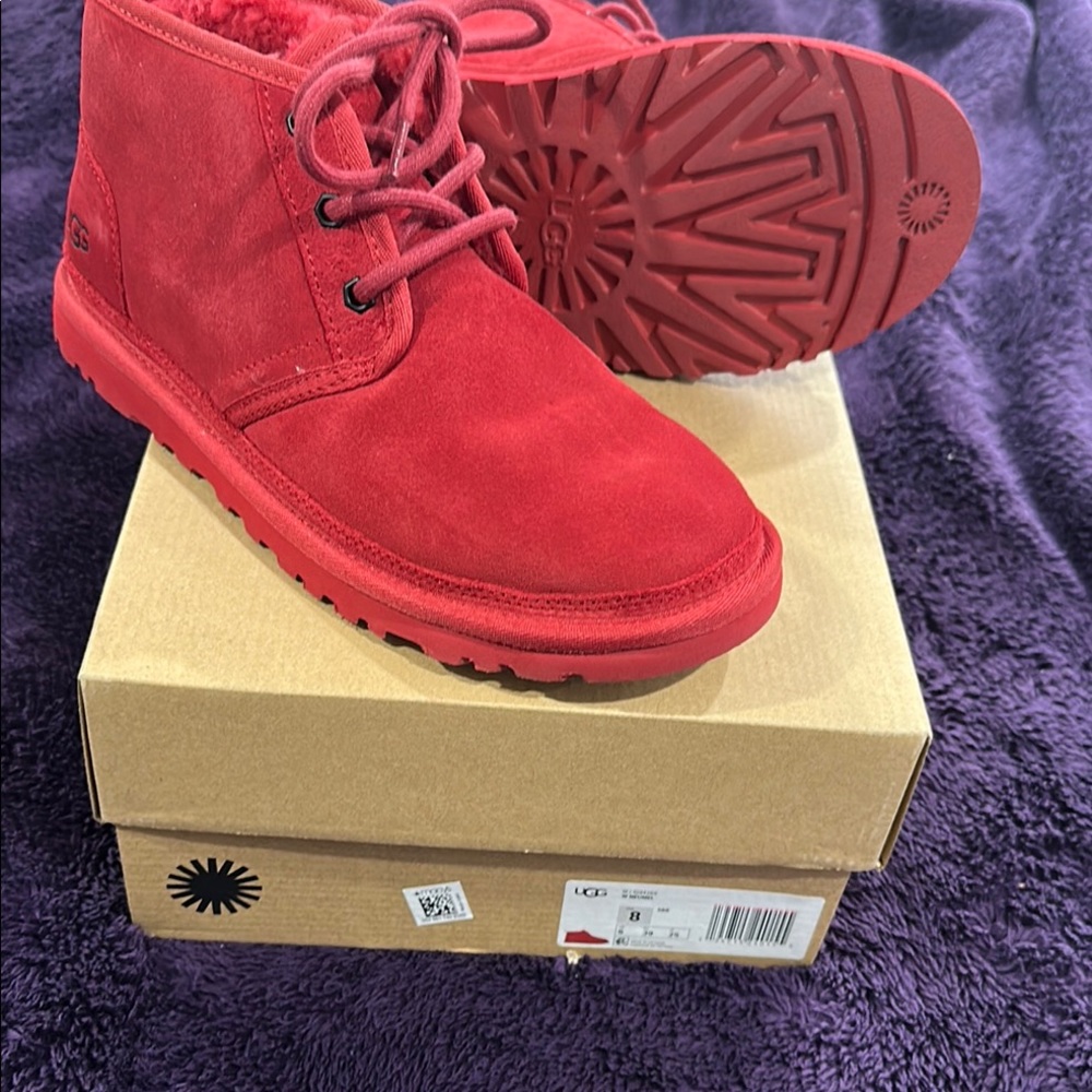 UGG Red Ankle Boots